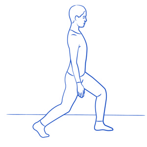 Illustration av person som gör knäböj.