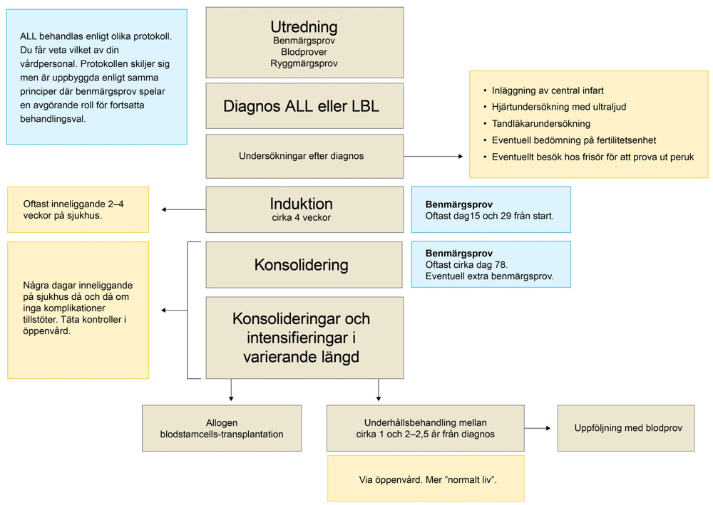 En schematisk bild av ett behandlingsförlopp.