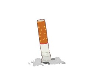 Bilden visar en cigarettfimp.