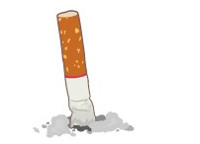 En cigarettfimp.