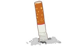 En cigarettfimp.