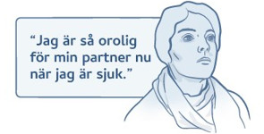 En person med en tankebubbla ovanför huvudet.