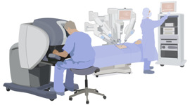 Illustration av robotassisterad titth&aring;lsoperation