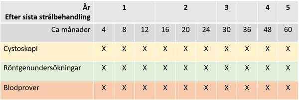 En tabell med flera olika typer av tal.