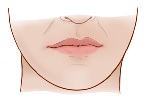 Illustration av mun och läppar.